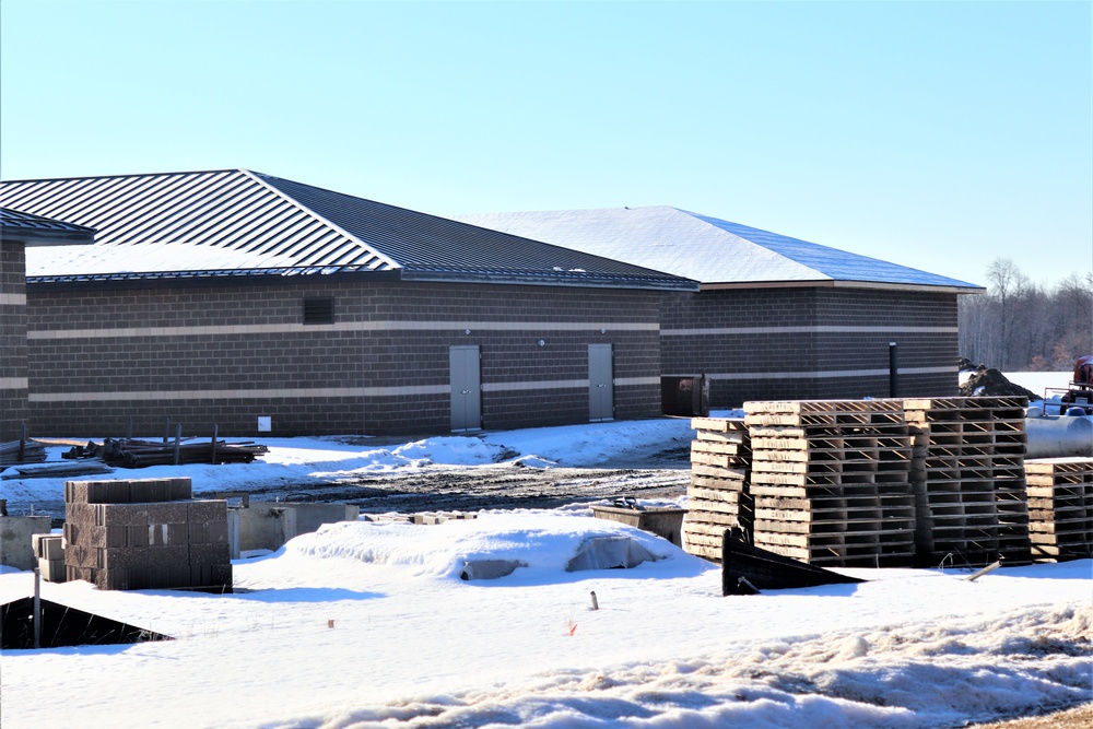 Construction of 6th simulations training building making progress at Fort McCoy