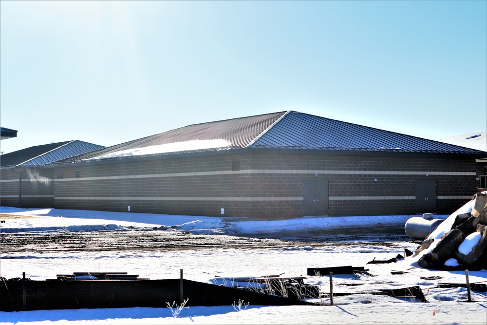Construction of 6th simulations training building making progress at Fort McCoy