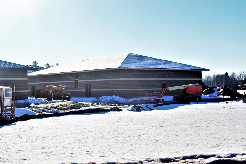 Construction of 6th simulations training building making progress at Fort McCoy
