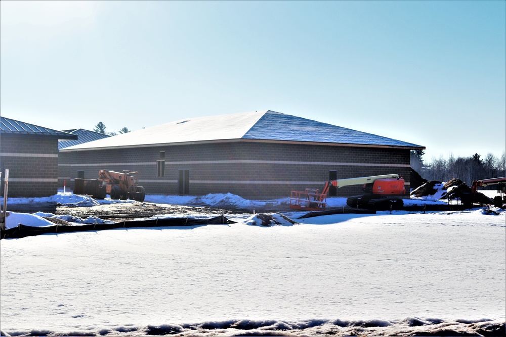 Construction of 6th simulations training building making progress at Fort McCoy