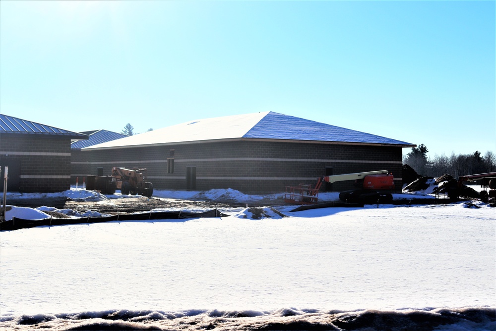 Construction of 6th simulations training building making progress at Fort McCoy