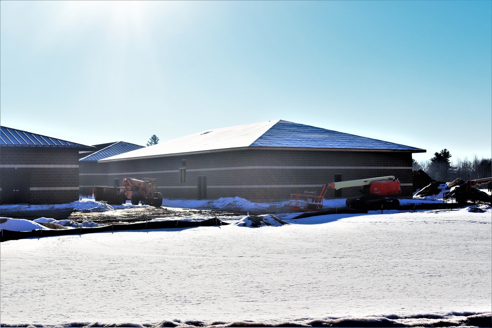 Construction of 6th simulations training building making progress at Fort McCoy