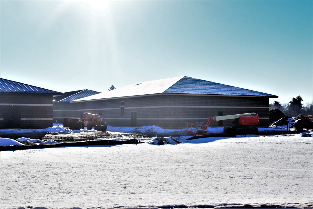 Construction of 6th simulations training building making progress at Fort McCoy