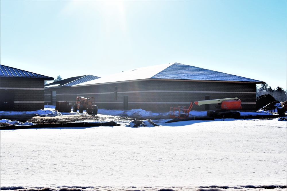 Construction of 6th simulations training building making progress at Fort McCoy