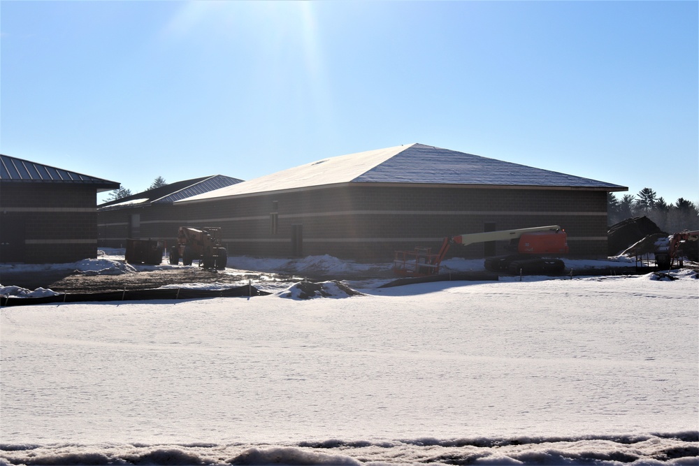Construction of 6th simulations training building making progress at Fort McCoy