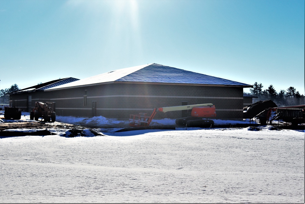 Construction of 6th simulations training building making progress at Fort McCoy