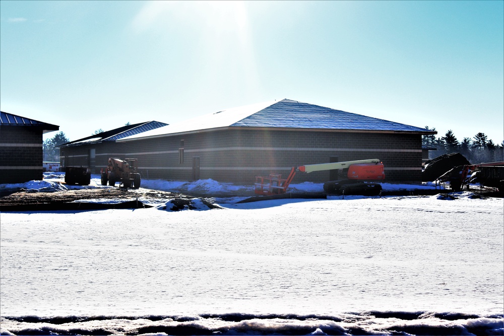 Construction of 6th simulations training building making progress at Fort McCoy