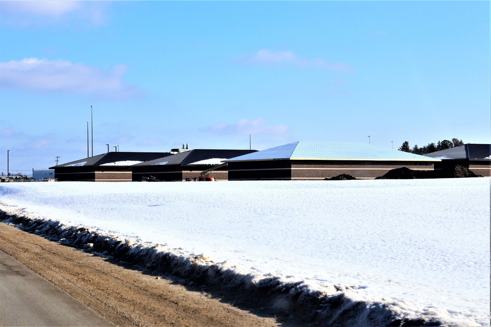 Construction of 6th simulations training building making progress at Fort McCoy