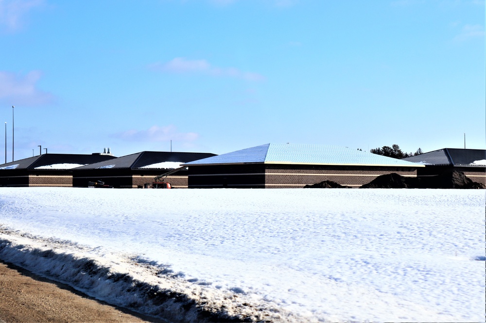 Construction of 6th simulations training building making progress at Fort McCoy