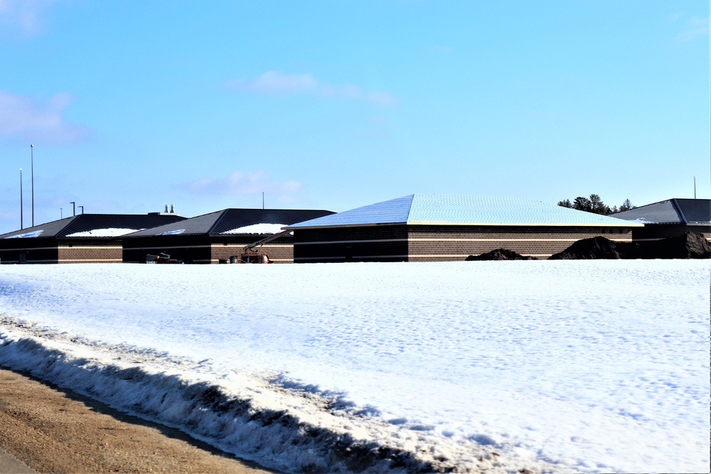 Construction of 6th simulations training building making progress at Fort McCoy