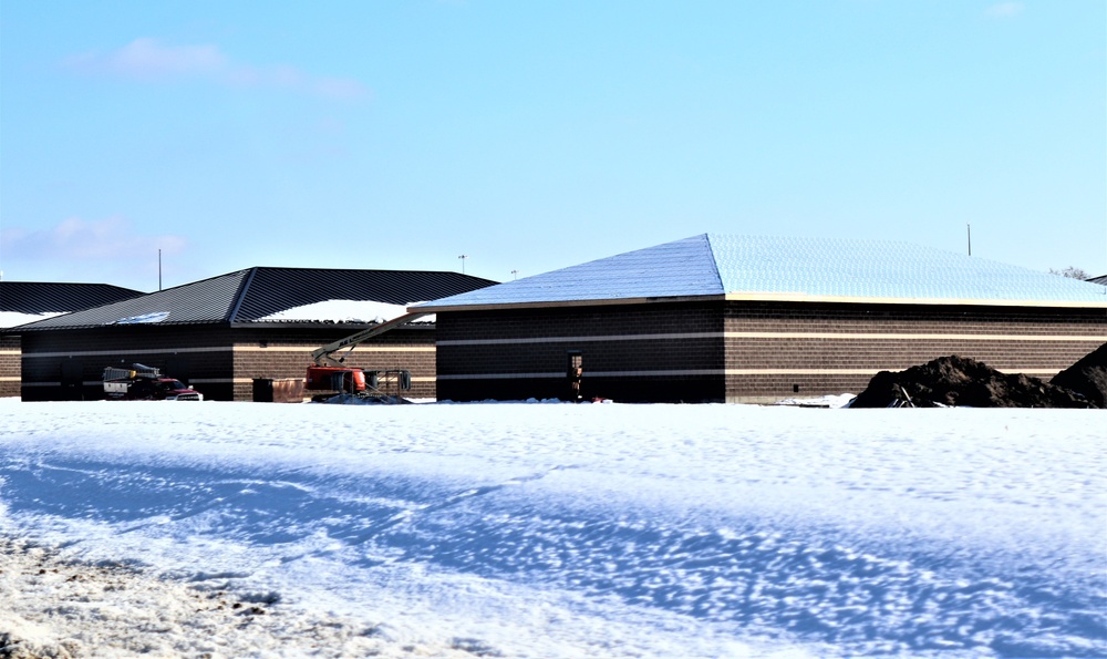 Construction of 6th simulations training building making progress at Fort McCoy