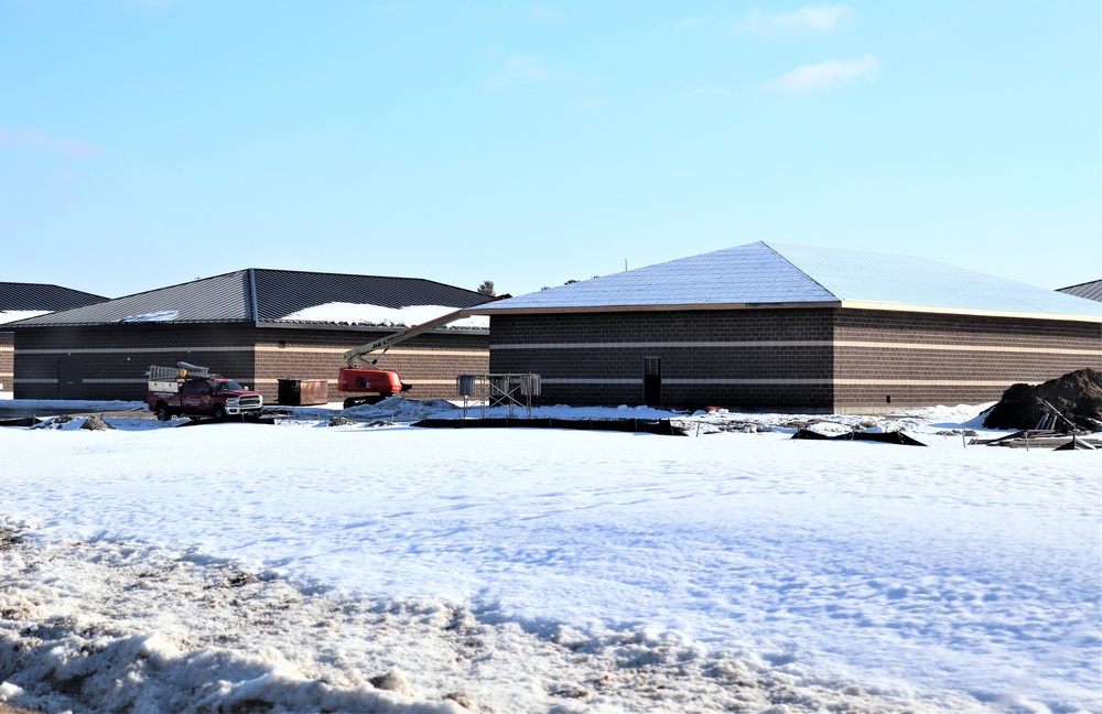 Construction of 6th simulations training building making progress at Fort McCoy