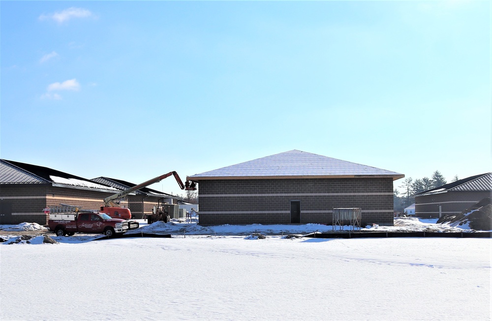 Construction of 6th simulations training building making progress at Fort McCoy