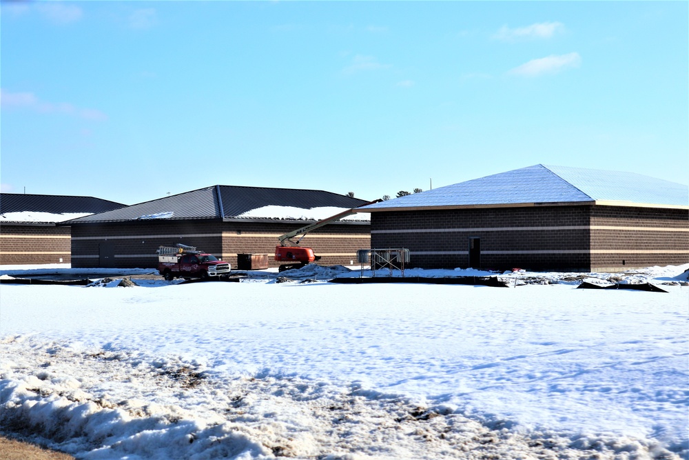 Construction of 6th simulations training building making progress at Fort McCoy