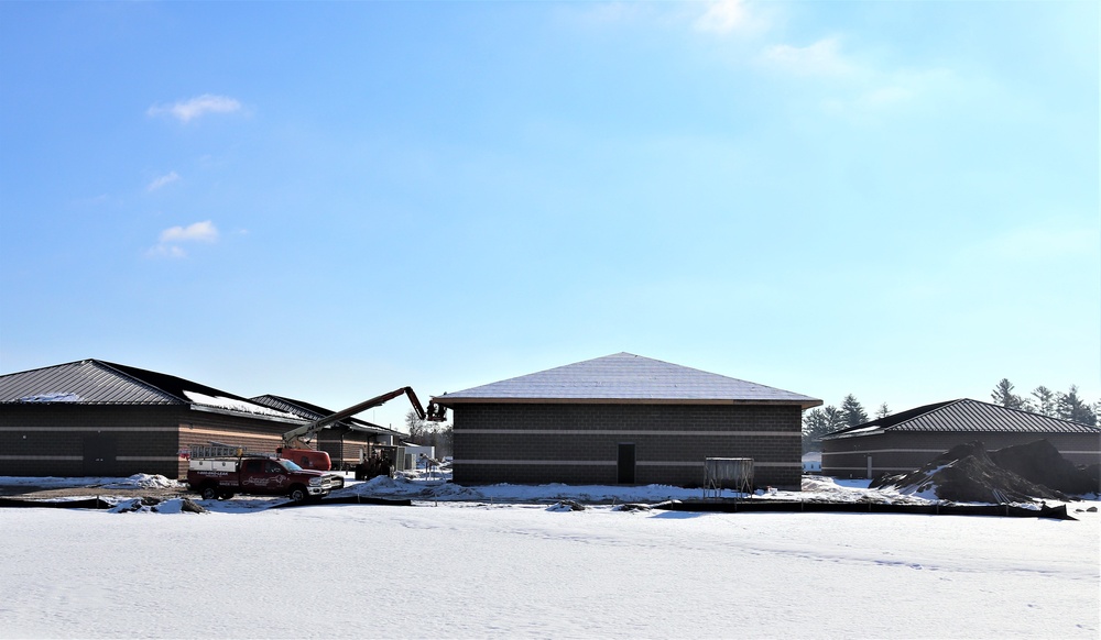 Construction of 6th simulations training building making progress at Fort McCoy