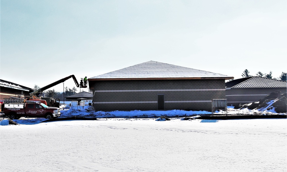 Construction of 6th simulations training building making progress at Fort McCoy