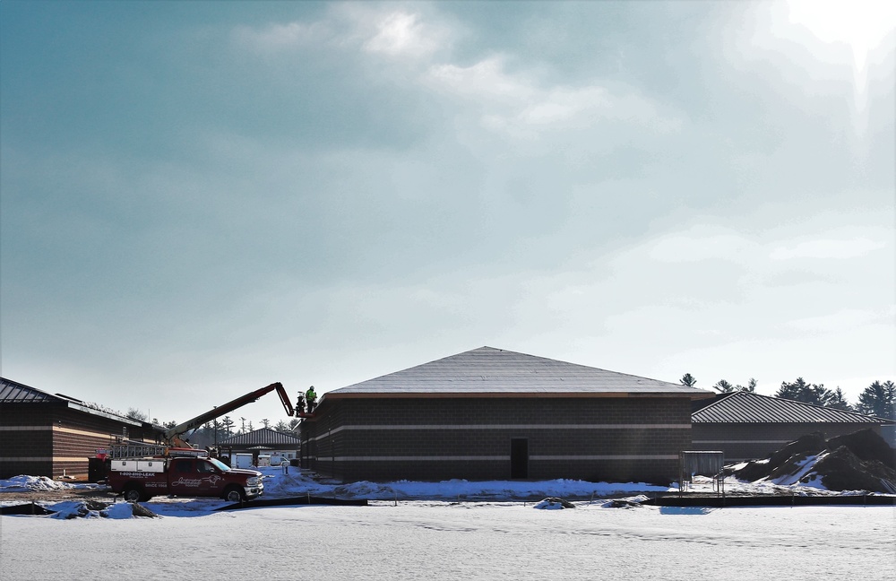 Construction of 6th simulations training building making progress at Fort McCoy