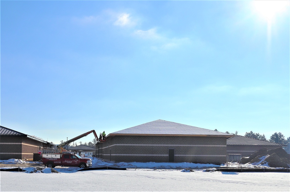 Construction of 6th simulations training building making progress at Fort McCoy
