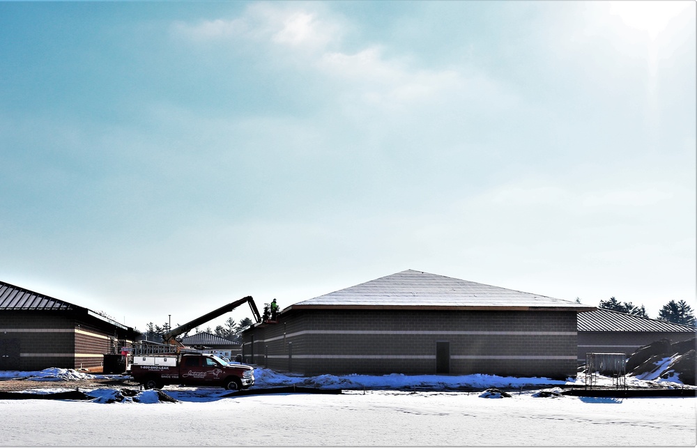 Construction of 6th simulations training building making progress at Fort McCoy