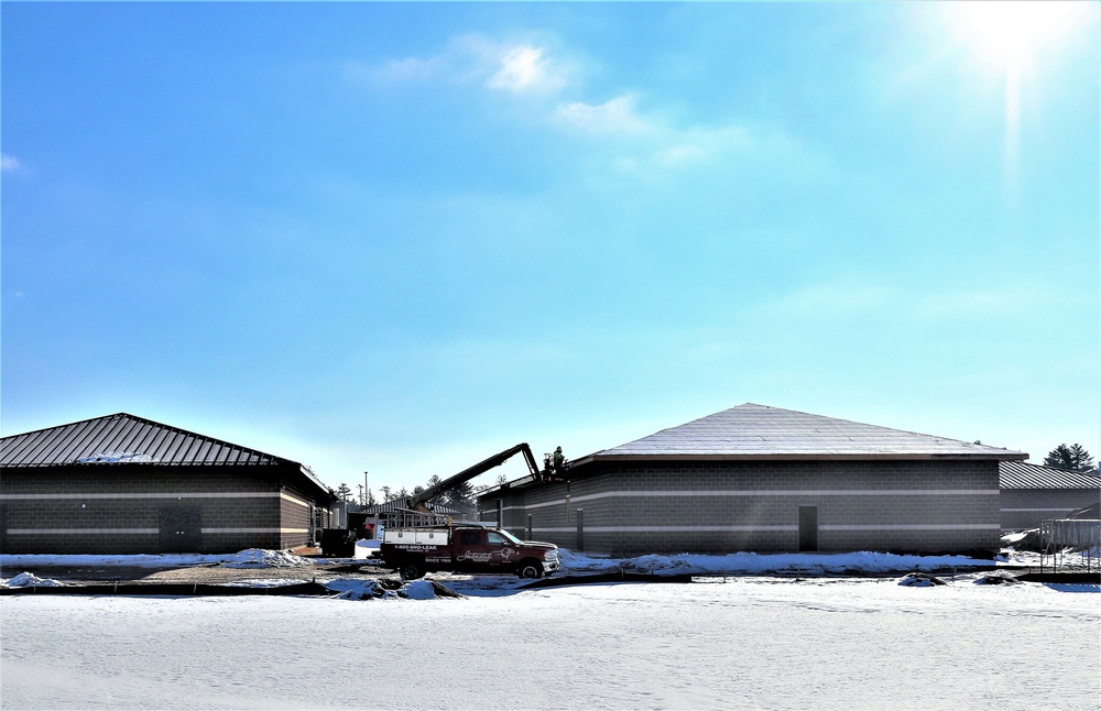 Construction of 6th simulations training building making progress at Fort McCoy