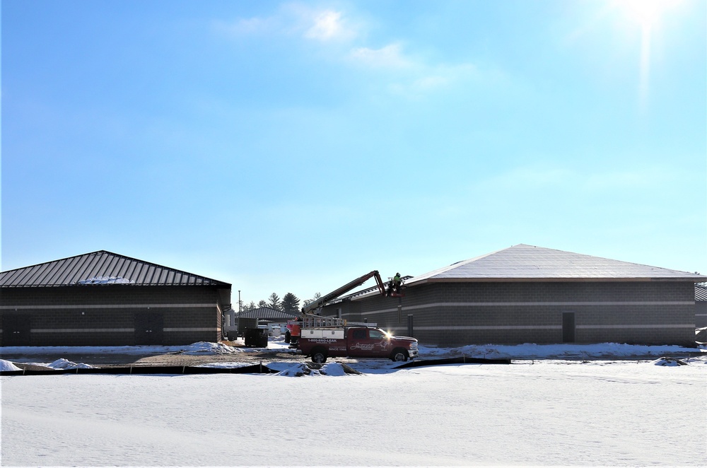 Construction of 6th simulations training building making progress at Fort McCoy