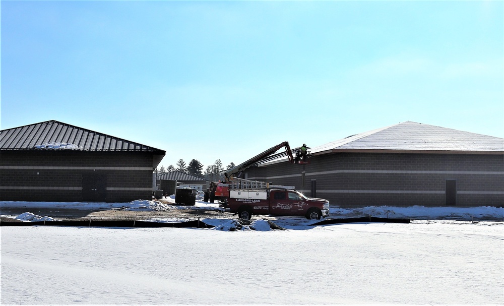 Construction of 6th simulations training building making progress at Fort McCoy