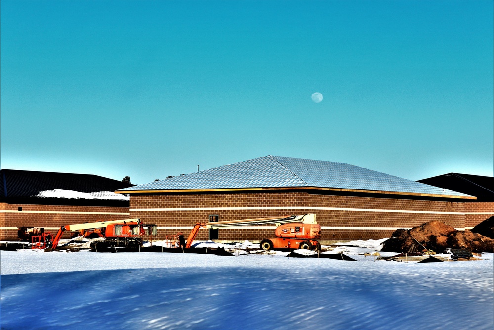 Construction of 6th simulations training building making progress at Fort McCoy