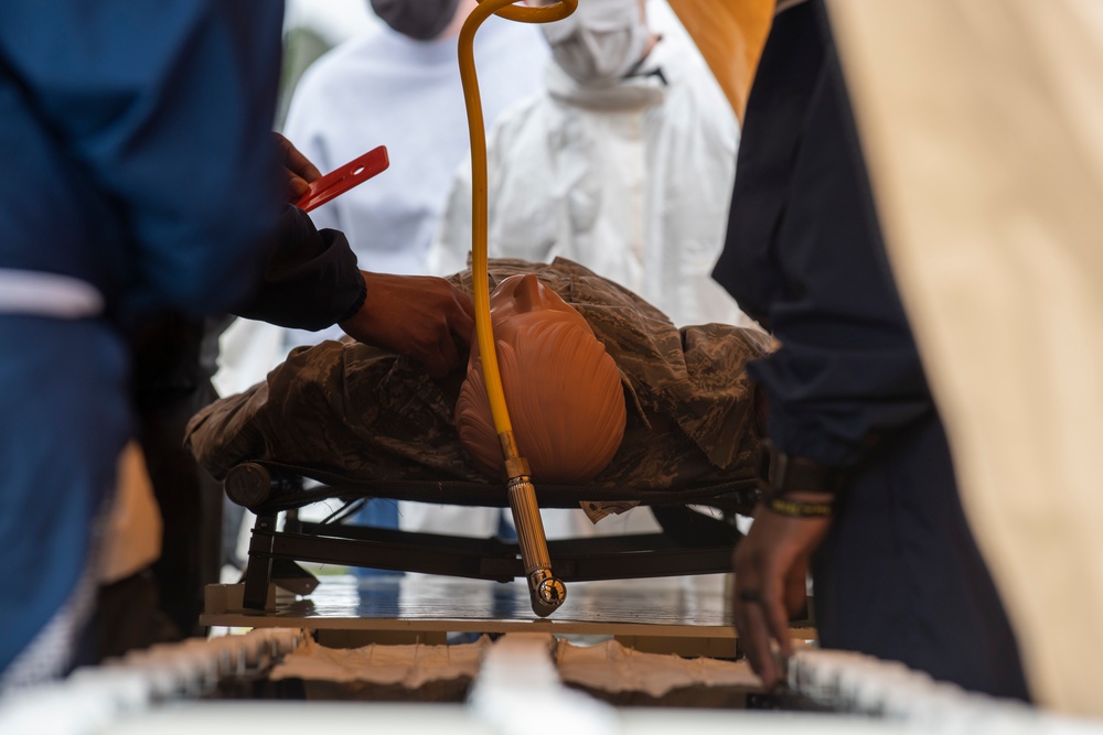 Multi-capable Airmen participate in Chemical Decon Training