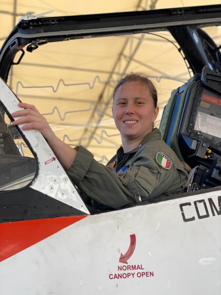 Italian navy Ensign Erika Raballo becomes the Italian navy's first female strike fighter pilot