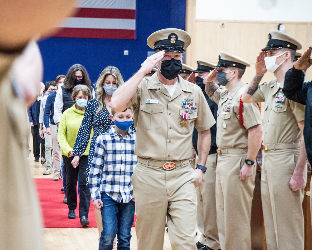 210312-N-TE695-0043 NEWPORT, R.I. (Oct. 21, 2020) Master Chief Aviation Ordnanceman William “Shane” Sullivan retires after nearly 30 years of service