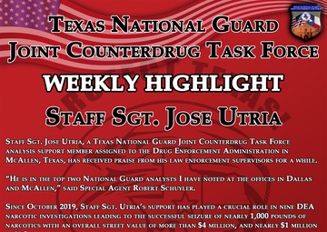 Texas Counterdrug Weekly Highlight Staff Sgt Utria