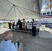 USCGC Robert Goldman crew presents sponsor with gift at commissioning