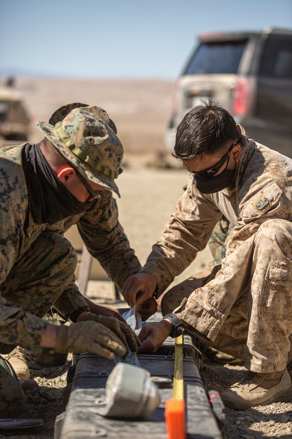 CLB-11 Marines perform explosion effects demonstration during RUT