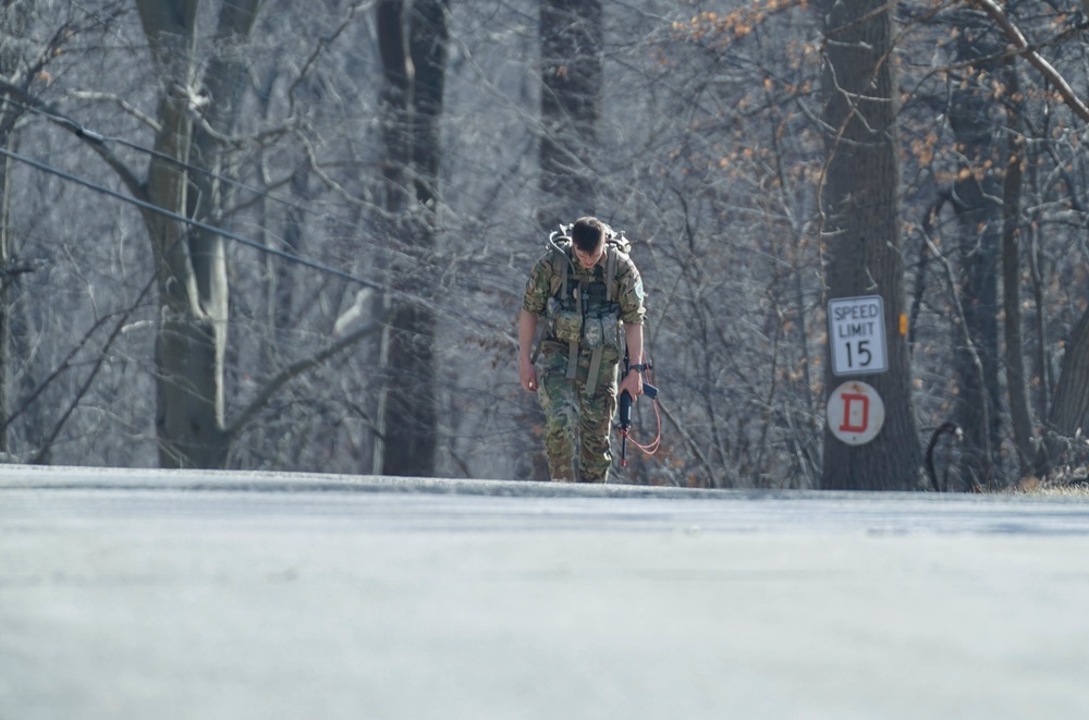 2021 Maryland Best Warrior Competition at H Steven Blum Military Reservation in Glenn Arm, Maryland on March 11, 2021.