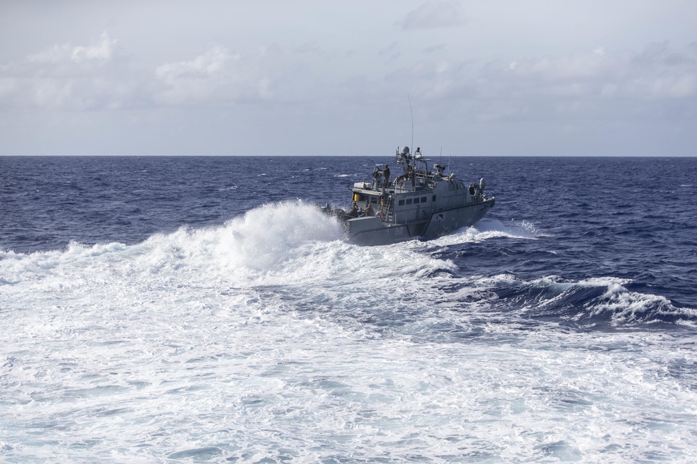 Mark VI Patrol Boats practice stern gate operations