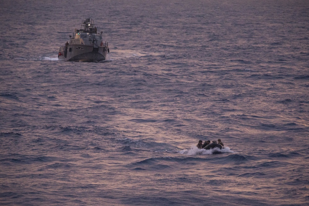 Mark VI Patrol Boats practice stern gate operations