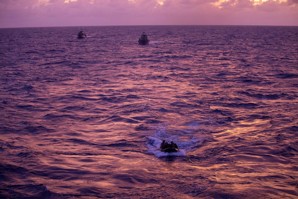 Mark VI Patrol Boats practice stern gate operations