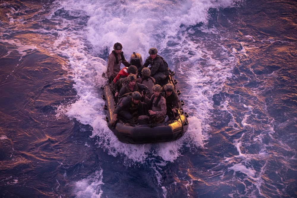 Mark VI Patrol Boats practice stern gate operations