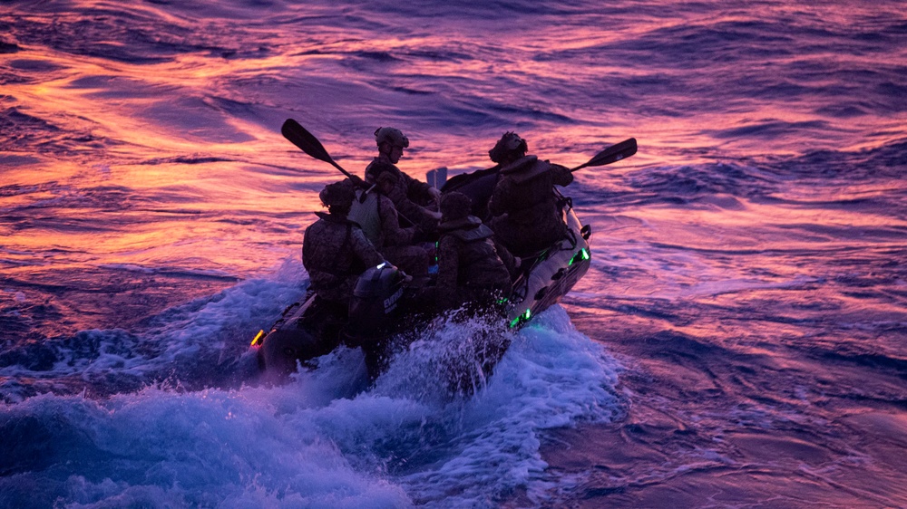 Mark VI Patrol Boats practice stern gate operations