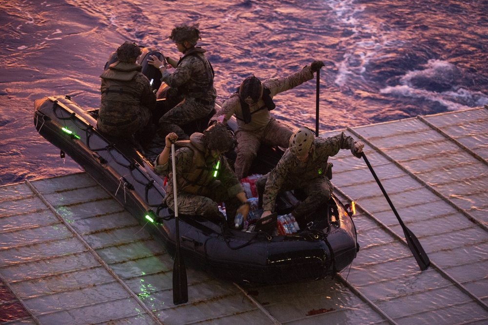 Mark VI Patrol Boats practice stern gate operations