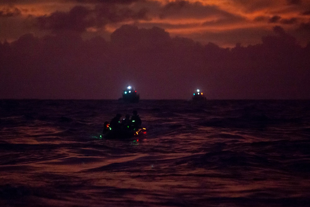 Mark VI Patrol Boats practice stern gate operations