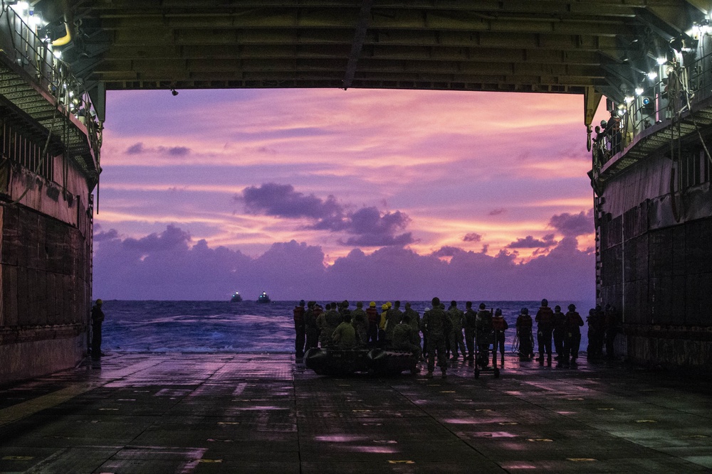 Mark VI Patrol Boats practice stern gate operations