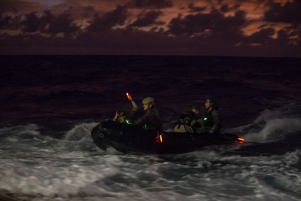 Mark VI Patrol Boats practice stern gate operations