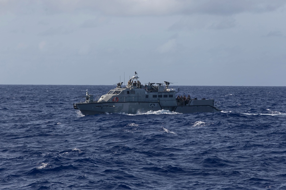 Mark VI Patrol Boats practice stern gate operations