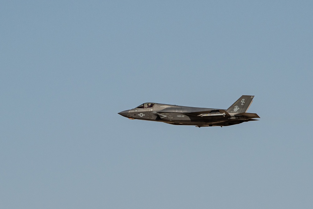 F-35B Lightning II stops at AUAB for AFCENT ACE capstone event