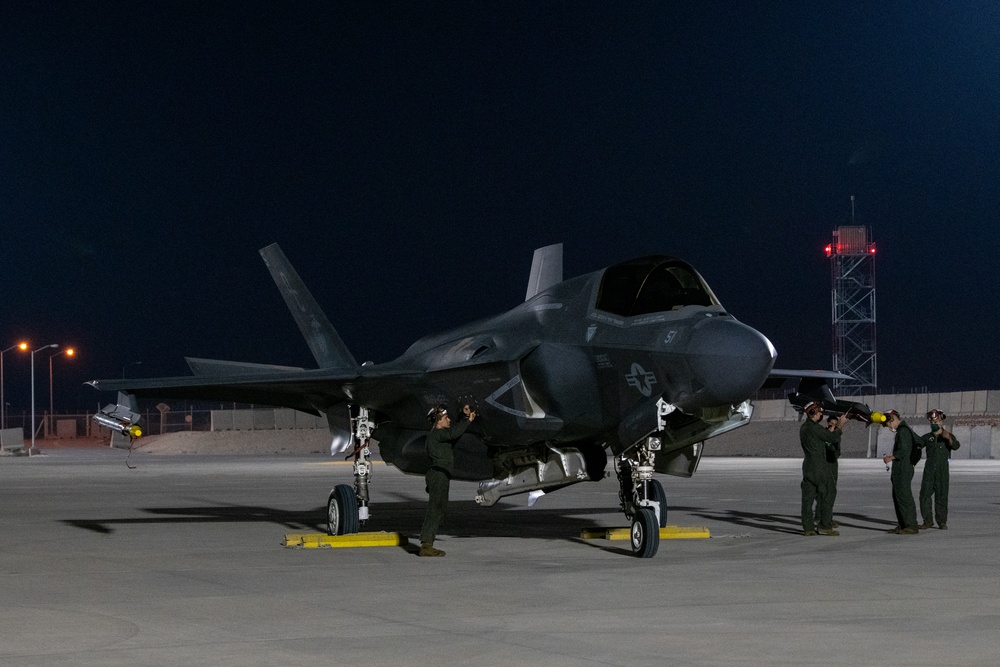 F-35B Lightning II stops at AUAB for AFCENT ACE capstone event