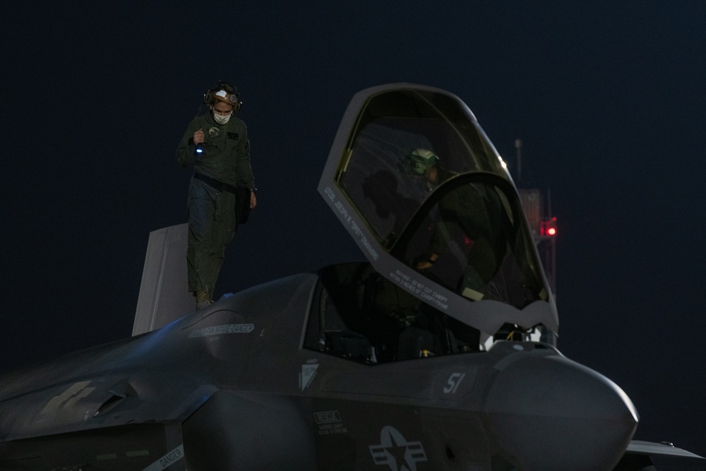 F-35B Lightning II stops at AUAB for AFCENT ACE capstone event