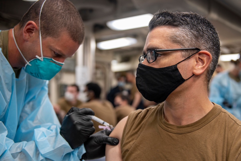 USS Laboon Sailors Receive 2nd Dose of Covid-19 Vaccine
