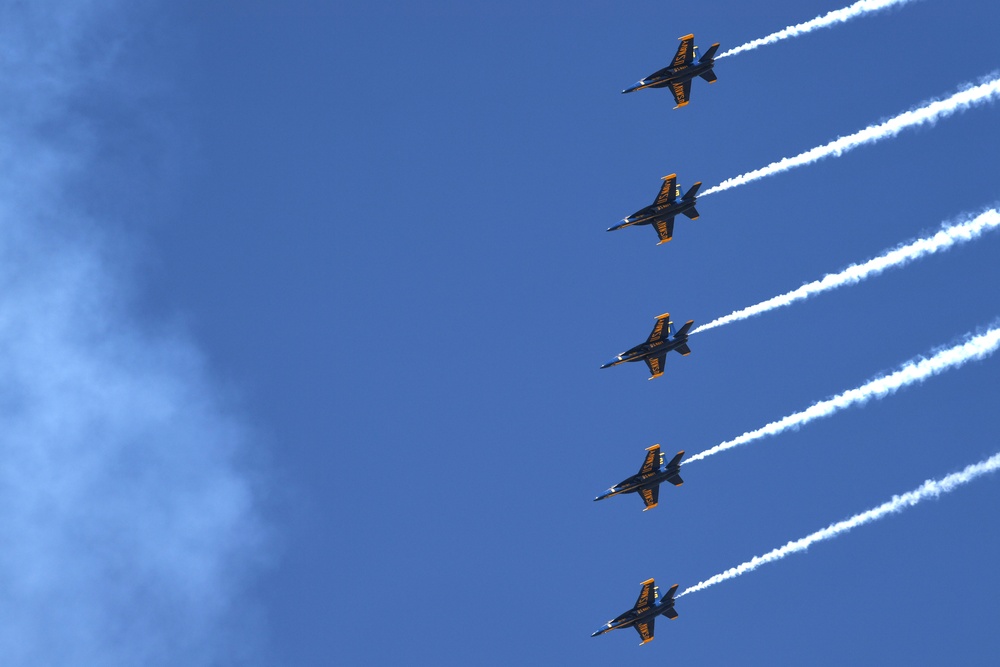 Five Blue Angels in Sync