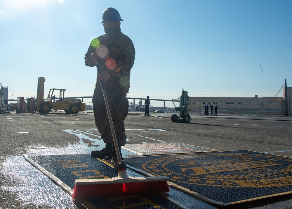 USS Harry S. Truman (CVN 75) is currently in Norfolk Naval Shipyard for its Extended Carrier Incremental Availability (ECIA)